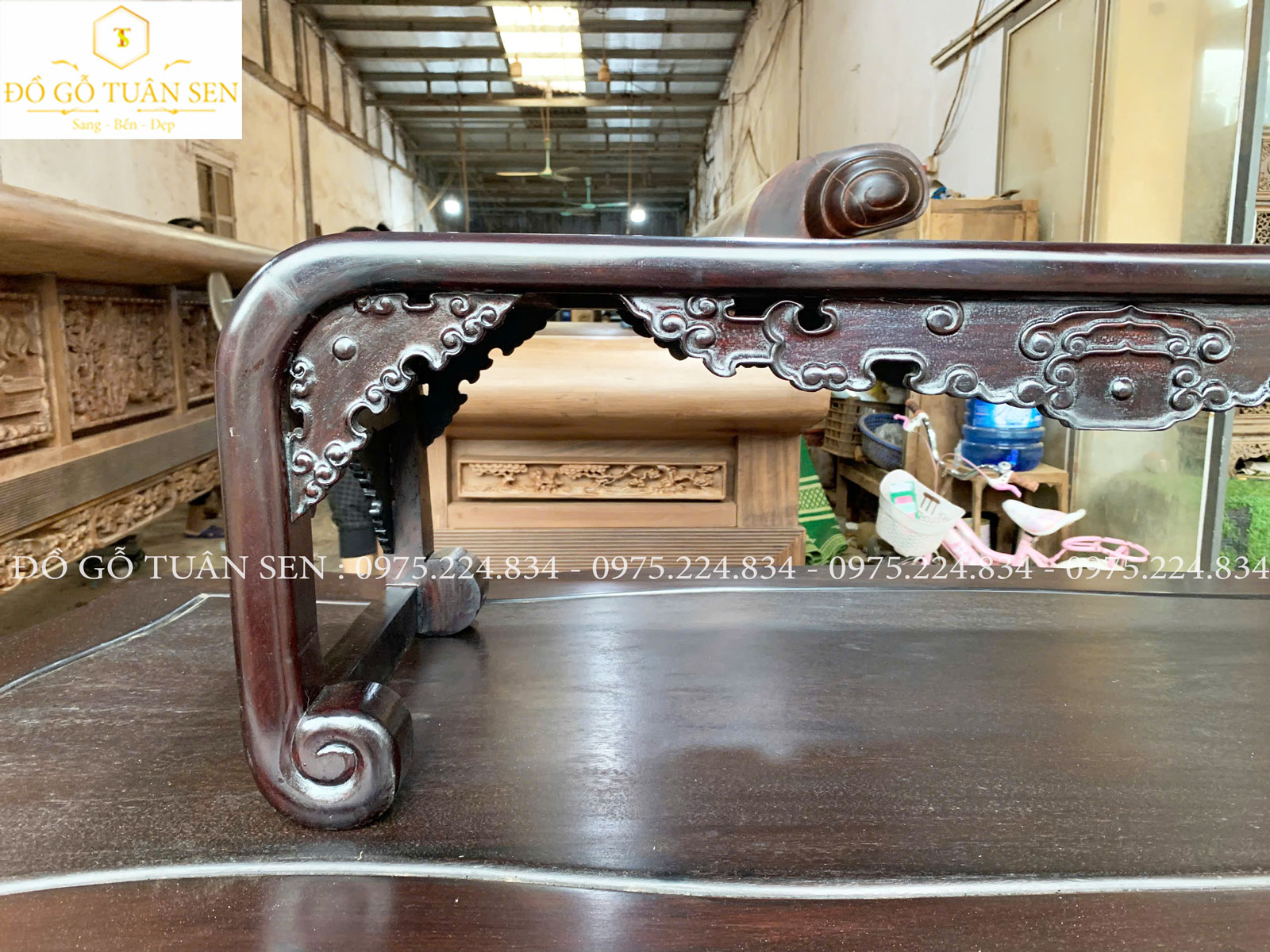 Thông tin kích thước văn kỷ gỗ gụ khảm ốc 